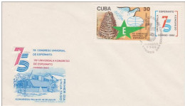 Cuba FDC Mi 3370 World Esperanto Conference - Universala Kongreso De Esperanto - Babel Tower - 1990 - Covers & Documents