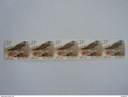 België Belgique 1998 Vogels Oiseaux Buzin Kramsvogel Grive Rouleau Nr CHIFFRE (5) R89 2792 MNH ** - Rouleaux