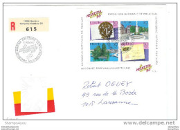 GG - 0099 - Enveloppe Suisse Avec Bloc "Helvetia 90" Oblit. Spéciale De L'Exposition - Genève 1990 - Esposizioni Filateliche