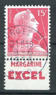 Réf 59 CL2 < -- FRANCE < N° 1011a PUB MARGARINE " EXCEL " Cachet Bourges < Muller Ø Used Ø Oblitéré - Usados