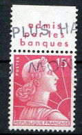 Réf 59 CL2 < FRANCE < N° 1011a PUB BANQUE " Admis Par Les Banques " < Muller Ø Used Ø Oblitéré - Used Stamps