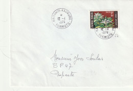 POLYNESIE FRANCAISE Lettre 1974 RAITAHITI - KAUKURA Pour Papeete Timbre Fleurs - Briefe U. Dokumente