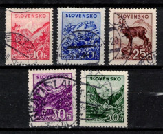 Slovaquie 1944 Mi 142-6 (Yv 112-6), Obliteré, - Gebraucht