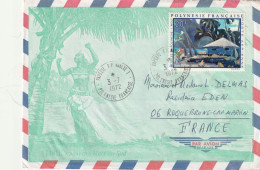 POLYNESIE FRANCAISE Lettre 1972 PAPEETE RP ANNEXE 1 Pour Roquebrune Timbre PA 55 Paysage D'Isabelle Wolf - Lettres & Documents