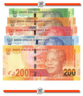 South Africa Set 2012 Nelson Mandela 10-200 Rand, Without Omron Rings - Zuid-Afrika