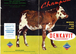 Pub ENV 1970-80-DENKAVIT-VITALIN-alimentation Vaches-Boeufs-Veaux--Ets LEMAITRE--BAPEAUME ROUEN-76--St JULIEN L'ARS-86 - Publicités