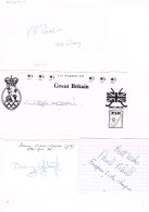 JEUX OLYMPIQUES - 4 AUTOGRAPHES DE MEDAILLES OLYMPIQUES - CONCURRENTS DE GRANDE BRETAGNE - - Autogramme