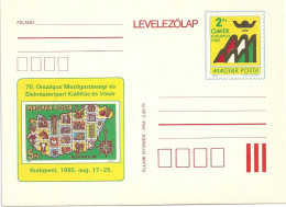 0580h Hungary Postcard Unused Map Agriculture Stamp On Stamp - Alimentation