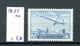 Belgique   PA N° 25  Xx   Hélicoptère Sikorsky - Postfris