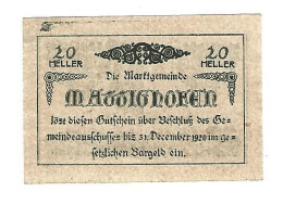 **notgeld   Austria Mattighofen  20 Heller   594e Cat Val 2,00 Euro - Autriche