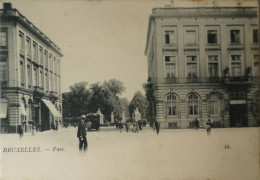 Bruxelles // Parc (Entree - Tram Cheval - Paarden Tram) 1904 Rare / Top  Bruine Rand - Andere & Zonder Classificatie