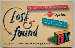 USA Prepaid Sprint $3 Free Calls " Lost And Found  Limited Edition " - Sprint