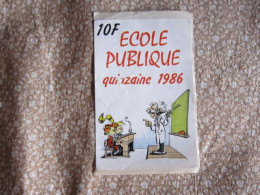 AUTOCOLLANTS ECOLE PUBLIQUE QUINZAINE 1986 SPIROU - Spirou Et Fantasio