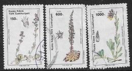 CYPRUS TURKEY 1990 PLANTS TRIO TO 1000TL - Gebraucht