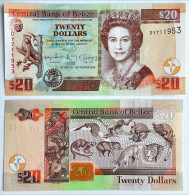 Belize 20 Dollars 2020 P#69 QEII Queen Elizabet II UNC - Belize
