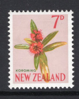 New Zealand 1960-66 Pictorials - 7d Koromiko HM (SG 788e) - Neufs