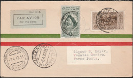 75 - Aerogramma Da Roma Per Venezia Del 6.4.32, Affrancato Con 50° Anniversario Garibaldino. Al Verso Annullo Di Arrivo. - Storia Postale (Posta Aerea)