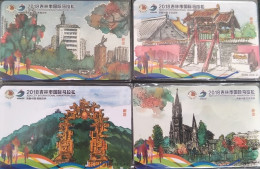 China Jilin Transportation Card, 2018 Jilin International Marathon,4 Pcs - Mundo