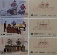 China Wuhan Traffic Card, Food Commemorative Card/Wuhan Bus And Metro Card/Doupi/Hot Dry Noodles,3 Pcs - Mundo