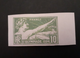 JEUX OLYMPIQUES De PARIS 1924 YT N°183a NEUF** & NON DENTELE + BDF (REPRODUCTION) - Neufs