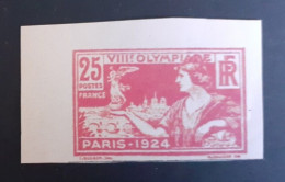 JEUX OLYMPIQUES De PARIS 1924 YT N°184a NEUF** & NON DENTELE + BDF (REPRODUCTION) - Neufs