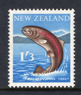 New Zealand 1960-66 Pictorials - 1/3 Brown Trout HM (SG 792) - Neufs