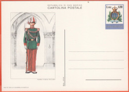 SAN MARINO - 1979 - 120 Uniformi - Milite Della Guardia Di Rocca - Cartolina Postale - Intero Postale - Nuovo - Postwaardestukken