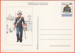 SAN MARINO - 1980 - 120 Uniformi - Milite Della Guardia Del Consiglio G. E G. - Cartolina Postale - Intero Postale - Nuo - Postal Stationery