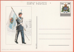 SAN MARINO - 1980 - 150 Uniformi - Ufficiale Della Compagnia Uniformata - Cartolina Postale - Intero Postale - Nuovo - Postwaardestukken