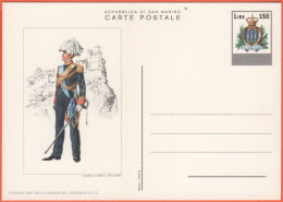 SAN MARINO - 1979 - 150 Uniformi - Ufficiale Superiore Della Guardia Del Consiglio G. E G. - Cartolina Postale - Intero - Interi Postali