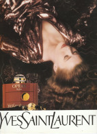 PUBLICITE DE 1989 Yves Saint Laurent  Parfum Opium - Other & Unclassified