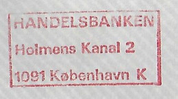 Denmark 1979 Fragment Cover Meter Stamp Francotyp Slogan Handelsbanken From Glostrup - Storia Postale