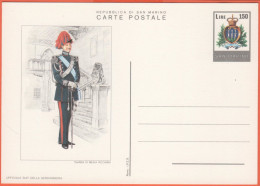 SAN MARINO - 1979 - 150 Uniformi - Ufficiale Superiore Della Gendarmeria - Cartolina Postale - Intero Postale - Nuovo - Entiers Postaux