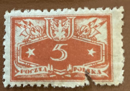 Poland 1920 Official Numeral 5 F - Used - Servizio
