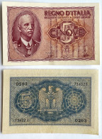 Italy 5 Lire 1944 P#28 UNC - Italia – 5 Lire