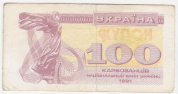 Ukraine P 87 - 100 Karbovantsiv 1991 - Fine+ - Ukraine