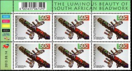 South Africa - 2013 8th Definitive Beadwork 50c Control Block MNH** (2013.08.14) - Blocks & Kleinbögen