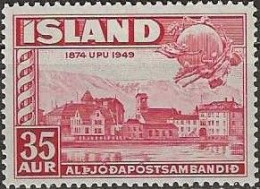 ICELAND 1949 75th Anniversary Of UPU - 35a. Reykjavik MH - Nuevos