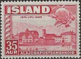 ICELAND 1949 75th Anniversary Of UPU - 35a. Reykjavik MH - Ungebraucht