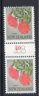 New Zealand 1960-66 Pictorials - Coil Pairs - 8d Rata - 10 - RARE - Number Upright LHM - Nuevos