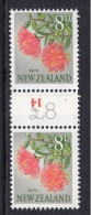 New Zealand 1960-66 Pictorials - Coil Pairs - 8d Rata - 14 - LHM - Neufs