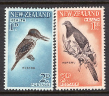 New Zealand 1960 Health - Kingfisher & Pigeon - Set MNH (SG 803-804) - Nuevos