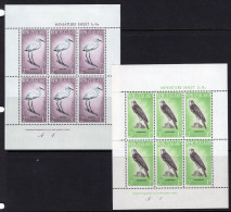 New Zealand 1961 Health - Egret & Falcon - MS Set Of 2 LHM (SG MS807a) - Neufs