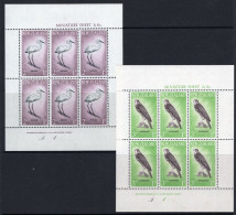 New Zealand 1961 Health - Egret & Falcon - MS Set Of 2 HM (SG MS807a) - Unused Stamps