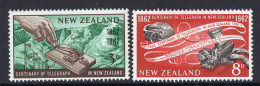 New Zealand 1962 Telegraph Centenary Set MNH (SG 810-811) - Neufs