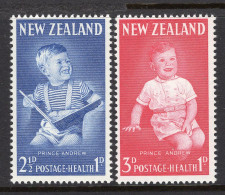 New Zealand 1963 Health - Prince Andrew Set HM (SG 815-816) - Nuevos