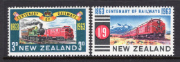 New Zealand 1963 Railway Centenary Set HM (SG 818-819) - Nuevos