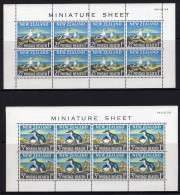 New Zealand 1964 Health Birds - Gull & Penguin - MS Set Of 2 MNH (SG MS823b) - Unused Stamps