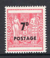 New Zealand 1964 Arms Type - 7d Carmine-red HM (SG 825) - Unused Stamps