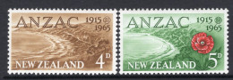 New Zealand 1965 50th Anniversary Of Gallipoli Landing Set MNH (SG 826-827) - Nuevos